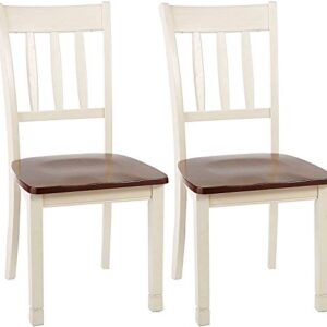 Signature Design by Ashley Whitesburg Dining Room Chair Set of 2, Brown/Cottage White & Design by Ashley Whitesburg Dining Room Bench, Brown/Cottage White