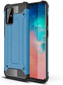 lapinette case with samsung galaxy s20 plus shockproof - case galaxy s20 plus heavy duty - armour hybrid protective samsung galaxy s20 plus cover double layer model armor blue