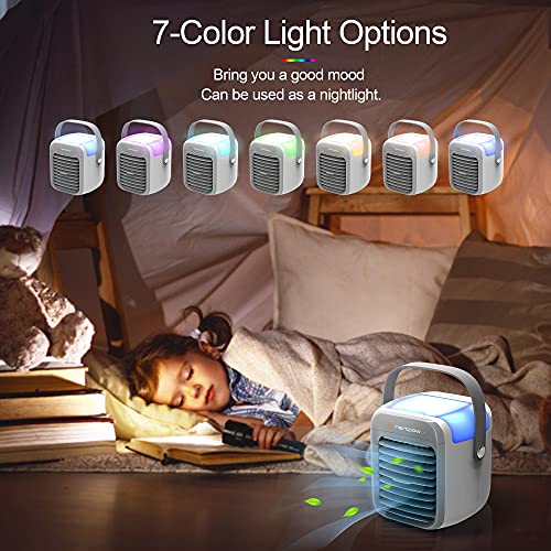 Nertpow Portable Air Conditioner, Portable Cooler, Quick & Easy Way to Cool Personal Space, As Seen On TV, Suitable for Bedside, Office and Study Room. Three Wind Level Adjustment ……