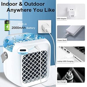 Nertpow Portable Air Conditioner, Portable Cooler, Quick & Easy Way to Cool Personal Space, As Seen On TV, Suitable for Bedside, Office and Study Room. Three Wind Level Adjustment ……
