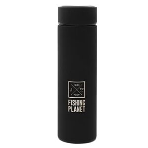 fishing planet insulated bottle - stainless steel thermo bottle 17-ounce for hot and cold water tea coffee