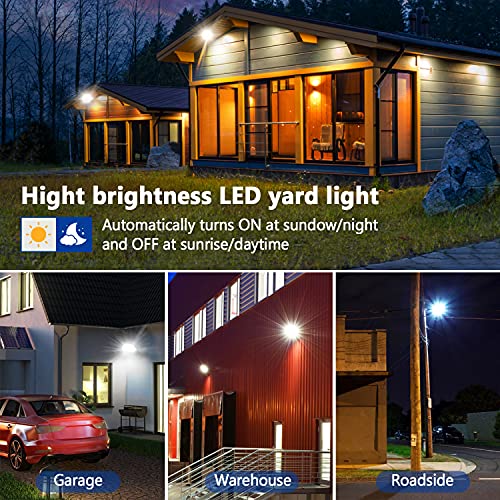 LED Barn Light, Dusk to Dawn Outdoor Lighting with 100W 10000LM 5000K Daylight, IP65 Waterproof Outdoor Security Flood Lights for Garage Yard Street Warehouse Use