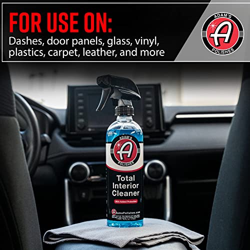 Adam’s Total Interior Cleaner & Protectant (16oz) - Car Interior Quick Detailer & SiO2 Protection - Ceramic Infused UV Protection, Anti-Static, OEM Finish - For Leather, Vinyl, Plastics, Glass & More