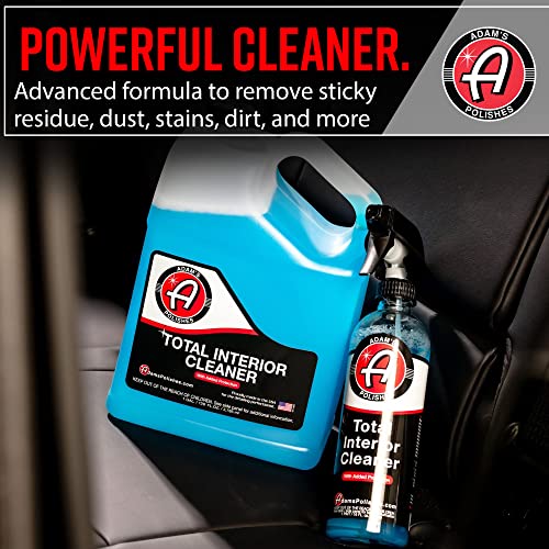 Adam’s Total Interior Cleaner & Protectant (16oz) - Car Interior Quick Detailer & SiO2 Protection - Ceramic Infused UV Protection, Anti-Static, OEM Finish - For Leather, Vinyl, Plastics, Glass & More