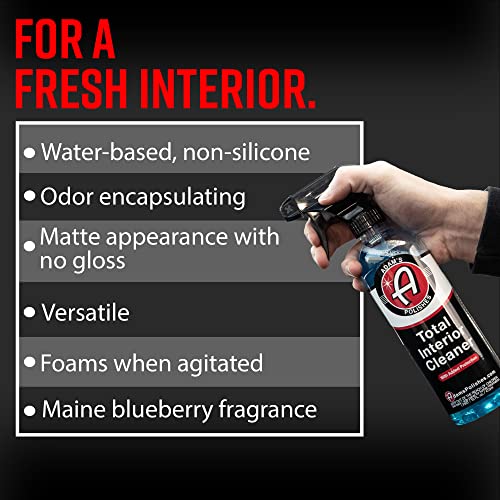 Adam’s Total Interior Cleaner & Protectant (16oz) - Car Interior Quick Detailer & SiO2 Protection - Ceramic Infused UV Protection, Anti-Static, OEM Finish - For Leather, Vinyl, Plastics, Glass & More