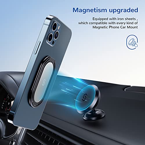 Syncwire Cell Phone Ring Holder Stand, 360 Degree Rotation Finger Ring Kickstand with Polished Metal Phone Grip for Magnetic Car Mount Compatible with iPhone, Samsung, LG, iPad, Tablets and More