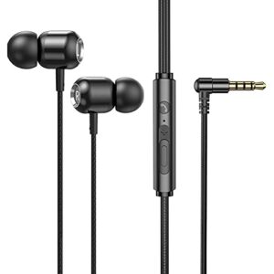 gaweb earphones, 3.5mm jack earbud functional good sound quality 1.2m music earbud wired headset for listening to songs - black (2473946-gaweb-1)