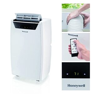 Honeywell 11,000 BTU / 50 Pint Portable Air Conditioner and Dehumidifier, Cools Rooms Up to 500 Sq. Ft, with Fan, Drain Pan, and Insulation Tape, (White)
