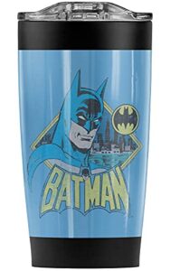 logovision batman watch yourself stainless steel tumbler 20 oz coffee travel mug/cup, vacuum insulated & double wall with leakproof sliding lid | great for hot drinks and cold beverages
