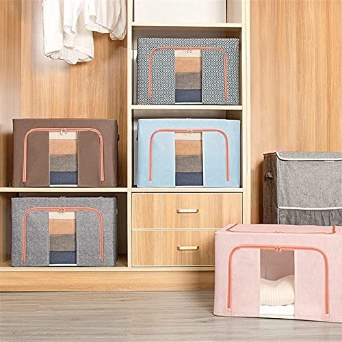 ZyHMW Large Clothes Storage Bag Organizer 3PCS, 66L Clothes Storage Bins, Foldable Closet Organizers Storage Containers