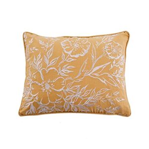 levtex home - alita - decorative pillow (14 x 18in.) - floral - gold and white