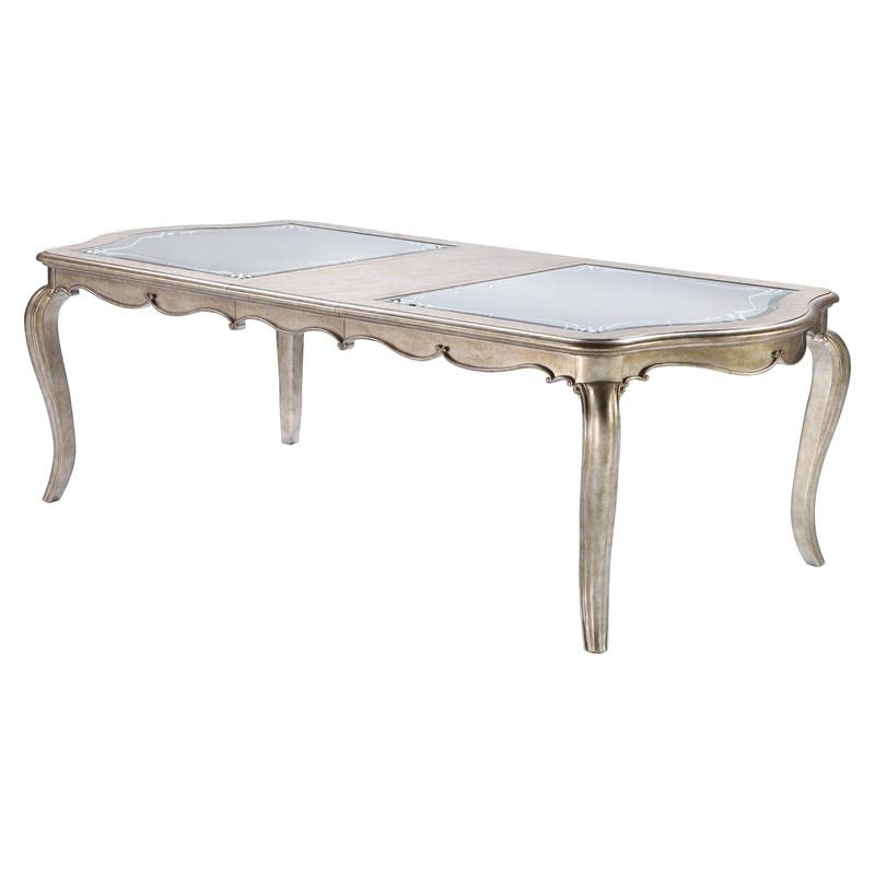 Acme Furniture Esteban Dining Table, Antique Champagne Finish