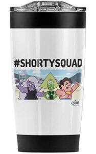 logovision steven universe #shorty squad stainless steel tumbler 20 oz coffee travel mug/cup, vacuum insulated & double wall with leakproof sliding lid | great for hot drinks and cold beverages