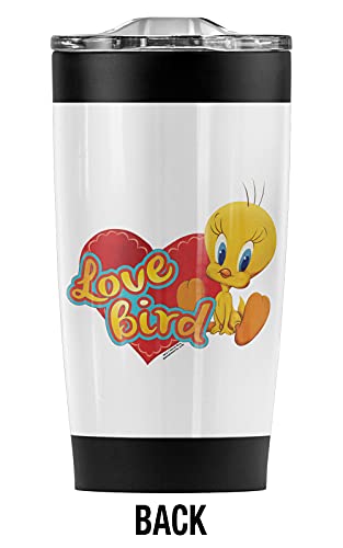 Looney Tunes Tweety Love Bird Valentine's Day Stainless Steel Tumbler 20 oz Coffee Travel Mug/Cup, Vacuum Insulated & Double Wall with Leakproof Sliding Lid | Great for Hot Drinks and Cold Beverages