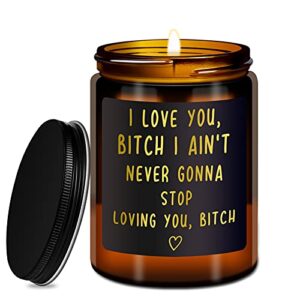 dealbang lavender candle – 7.8 x 7.8 x 9.8cm soy candles for home scented – funny gift candle for women ,men,lovers and valentine day