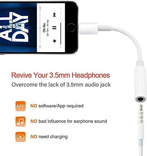 iPhone 3.5mm Headphones Adapter [Apple MFi Certified] 2Pack Lightning to 3.5mm Headphones/Earbuds Jack Adapter Aux Cable Earphones/Headphone Converter for iPhone 14 13 12 11 XS XR X 8 7 iPad iPod