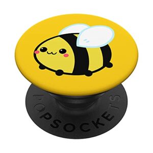 kawaii bee cute bumblebee yellow background adorable summer popsockets swappable popgrip