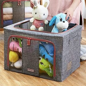 ZyHMW Large Clothes Storage Bag Organizer, 66L Clothes Storage Bins, Foldable Closet Organizers Storage Containers (Color : Bb) (Color : Bb)