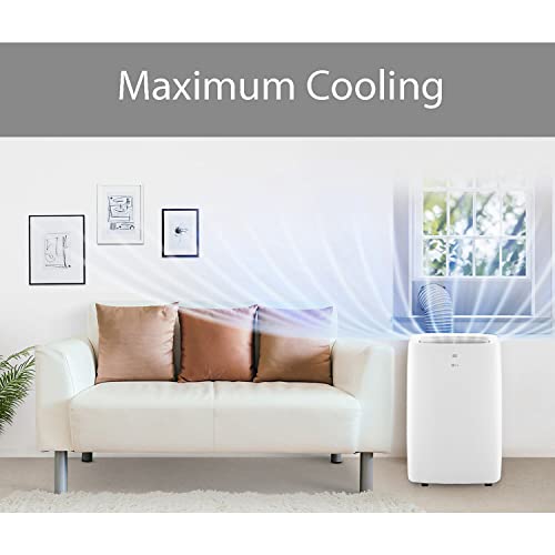 LG 6,000 BTU (DOE) / 8,000 BTU (ASHRAE) Portable Air Conditioner, Cools 250 Sq.Ft. (10' x 25' room size), Quiet Operation, LCD Remote, Window Installation Kit Included, 115V