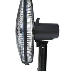 SPT SF-16D48BKA: 16″ DC-Motor Energy Saving Stand Fan with Remote and Timer – Piano Black,16"