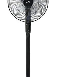 SPT SF-16D48BKA: 16″ DC-Motor Energy Saving Stand Fan with Remote and Timer – Piano Black,16"