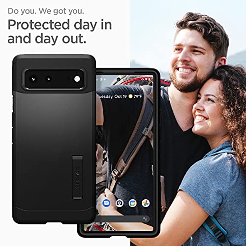 Spigen Tough Armor [Extreme Protection Tech] Designed for Google Pixel 6 Case (2021) - Black