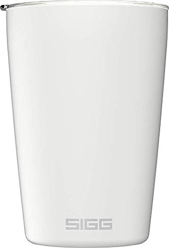 SIGG - Insulated Coffee Cup - Travel Mug Neso Pure Ceram - Dishwasher Safe - BPA Free - 18/8 Stainless Steel - White - 10 Oz