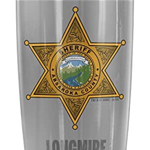 Longmire Badge Stainless Steel Tumbler 20 oz Coffee Travel Mug/Cup, Vacuum Insulated & Double Wall with Leakproof Sliding Lid | Great for Hot Drinks and Cold Beverages