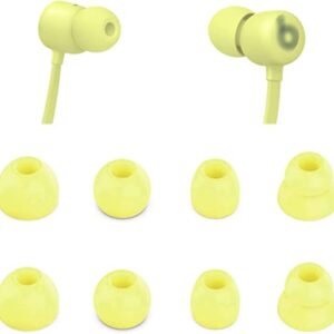 ALXCD Ear Tips Replacement for Beats Flex Wireless Earphones, S/M/L/D 4 Sizes 4 Pairs Soft Silicone Eargel Earbuds Tips, Fit for Beats Flex, 4 Pairs (Yuzu Yellow)