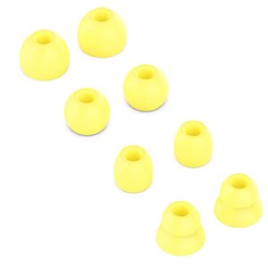 ALXCD Ear Tips Replacement for Beats Flex Wireless Earphones, S/M/L/D 4 Sizes 4 Pairs Soft Silicone Eargel Earbuds Tips, Fit for Beats Flex, 4 Pairs (Yuzu Yellow)