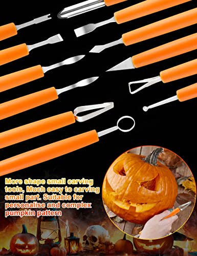 Halloween Pumpkin Carving Tools, 24 PCS Best Pumpkin Carving Tools, Stainless Steel Professional Pumpkin Cutting Carving Set with Carrying Case, Carving Kit Tools for Halloween