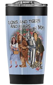 logovision the wizard of oz oh my stainless steel tumbler 20 oz coffee travel mug/cup, vacuum insulated & double wall with leakproof sliding lid | great for hot drinks and cold beverages