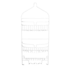 kenney 11" x 24" x 4.5" 2-tier hanging shower caddy, white