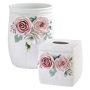 Avanti Linens Linen Spring Garden Collection, Wastebasket, Multicolor