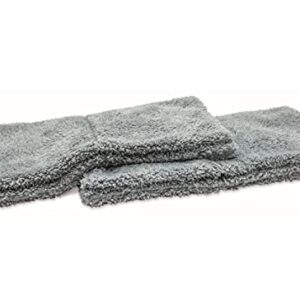 Griot's Garage 10295 Microfiber Plush Edgeless Wash Cloths (Set of 2),Gray,Small