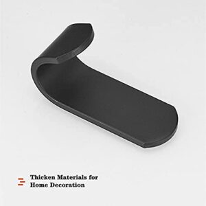 5 Pack Adhesive Hook Black Heavy Duty Towel Hooks Stick on Wall Door Hanging Without Nails Towels Coat Clothes Self Adhesive Sticky Hooks for Bathrooms Kitchen Home