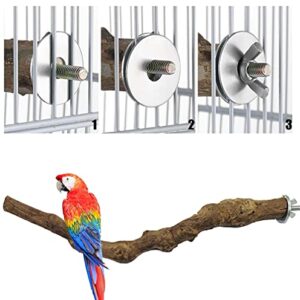 NA Seasonsky 4 PCS Natural Grape Stick Fork Bird Perch Bird Standing Stick Chewing Bird Toys Natural Grapevine Bird Cage Perch for Parrot Cages Toy for Cockatiels, Parakeets, Finches