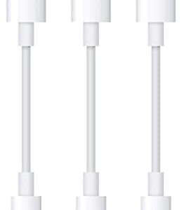 3 Pack Headphone Adapter for iPhone, [Apple MFi Certified] Lightning to 3.5 mm Headphone Earphone Jack Adapter Compatible with iPhone 14/13/12/11/XS/XR/X 8 7, Support All iOS Systems (White)