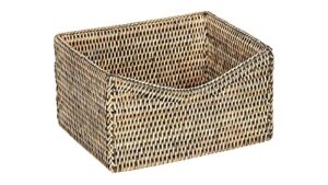 la jolla organizing & shelf basket, black-wash