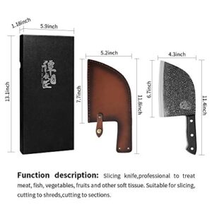 Chef Knife,Serbian Chefs Knife,Professional Meat Cleaver Camping High Carbon Steel Butcher Knife,Forged Kitchen Knives