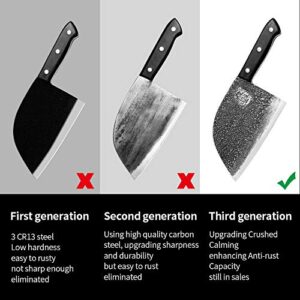 Chef Knife,Serbian Chefs Knife,Professional Meat Cleaver Camping High Carbon Steel Butcher Knife,Forged Kitchen Knives