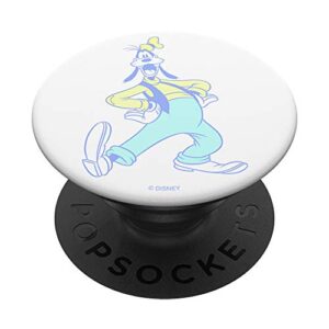 disney goofy neon standing pose leg out popsockets popgrip: swappable grip for phones & tablets