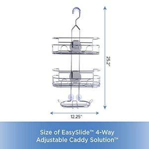 Kenney EasySlide 4 Way Adjustable Caddy Solution, Chrome