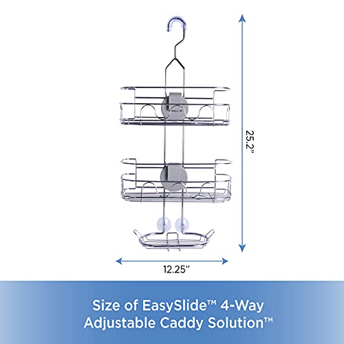 Kenney EasySlide 4 Way Adjustable Caddy Solution, Chrome