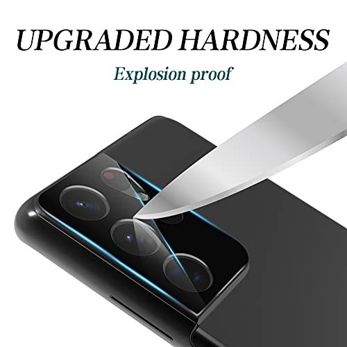 CloudValley Camera Lens Protector for Samsung Galaxy S21 Ultra 6.8 inch, [3 Pack] Anti-Scratch Tempered Glass Back Camera Protection [Ultra-Thin], Black