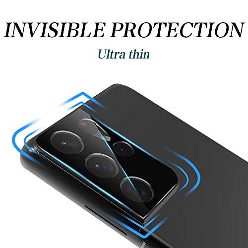 CloudValley Camera Lens Protector for Samsung Galaxy S21 Ultra 6.8 inch, [3 Pack] Anti-Scratch Tempered Glass Back Camera Protection [Ultra-Thin], Black