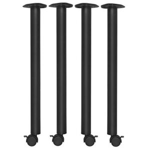 kee post table leg with casters (set of 4)- black