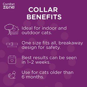 Comfort Zone Cat Calming Collar, 4-Pack; Pheromones to Reduce Scratching, Spraying & More