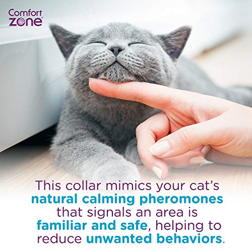 Comfort Zone Cat Calming Collar, 4-Pack; Pheromones to Reduce Scratching, Spraying & More