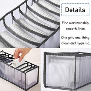 5 PCS Underwear Drawer Organizer Divider,Folable Closet Storage Drawer Divider Includes 6/7/7/11/11 Cell